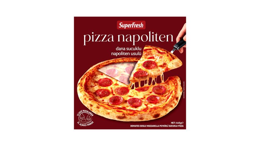 SuperFresh Napolitana Pizza with Beef Sausage 445 g