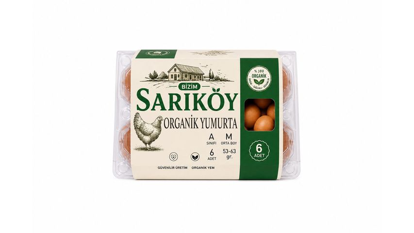 Bizimsarıköy Organik Tavuk Yumurtası 6 adet