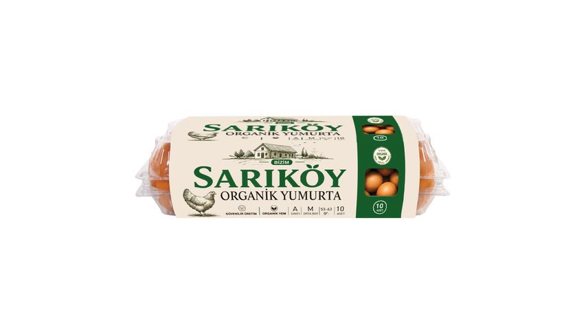 Bizimsarıköy Organik Tavuk Yumurtası 53-62 g 10'lu
