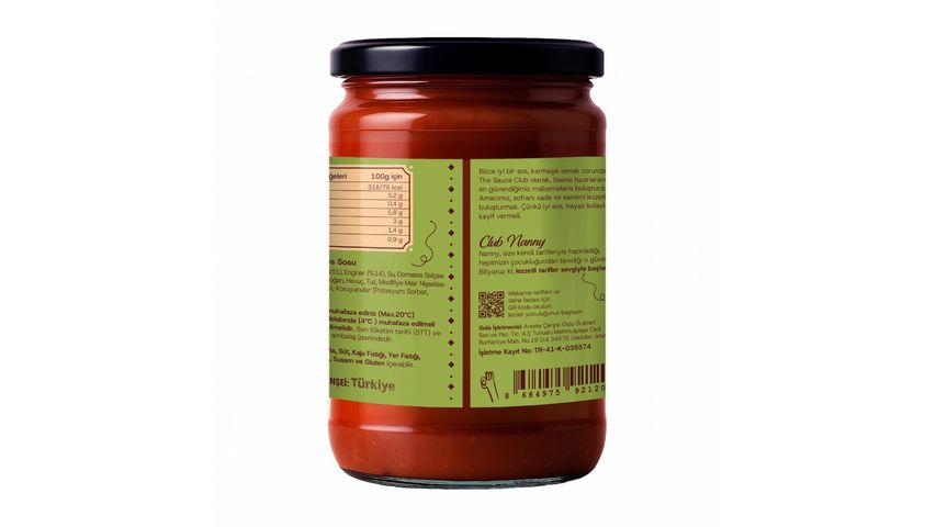 The Sauce Club Enginarlı Domates Sosu 190 g