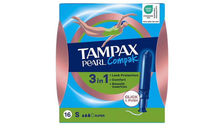 Tampax Tampon Pearl Compak Super 16’lı