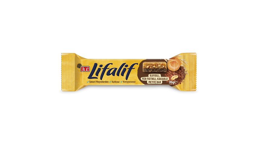 Eti Lifalif Kayısılı & Yer Fıstıklı & Kakaolu Meyve Bar 35 g