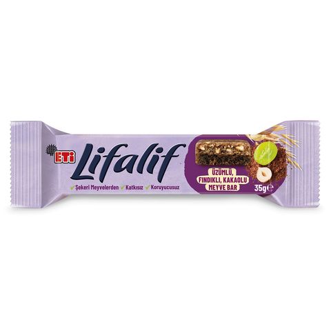 Eti Lifalif Üzümlü & Fındıklı & Kakaolu Meyve Bar 35 g