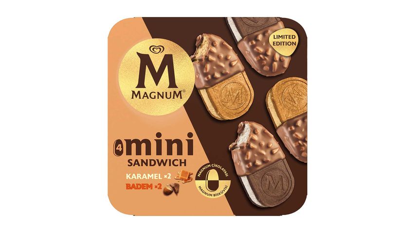 Magnum Sandwich Mini Karamel & Badem 400 ml