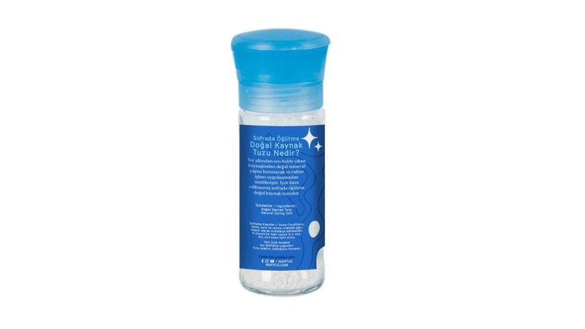 Mayi Natural Spring Salt for Table Grinding, Glass Grinder 110 g