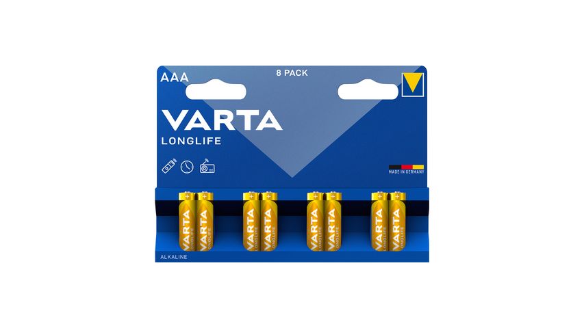 VARTA Longlife AAA Alkaline Batteries 8-Pack