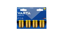 VARTA Longlife AA Alkaline Batteries 8-Pack