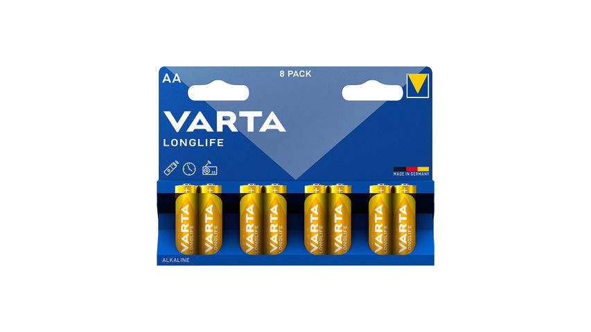 Varta Longlife AA Alkalin Kalem Pil 8’li