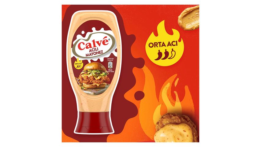 Calve Acılı Mayonez Orta Acı 380 g