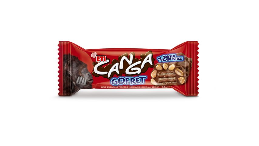 Eti Canga Yer Fıstığı Kaplı Kakaolu Kremalı Gofret 34 g