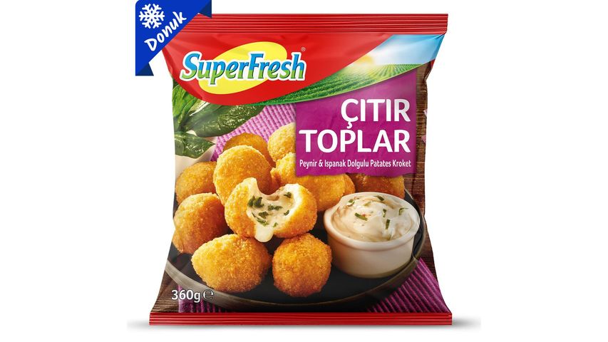 SuperFresh Ispanaklı & Peynirli Çıtır Toplar 360 g