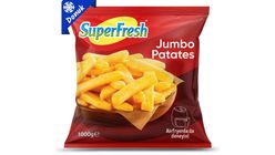 SuperFresh Dondurulmuş Jumbo Dilimlenmiş Parmak Patates 1 kg