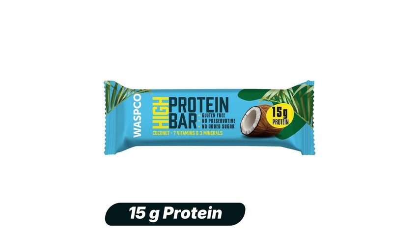 Waspco Coconut Protein Bar 50g