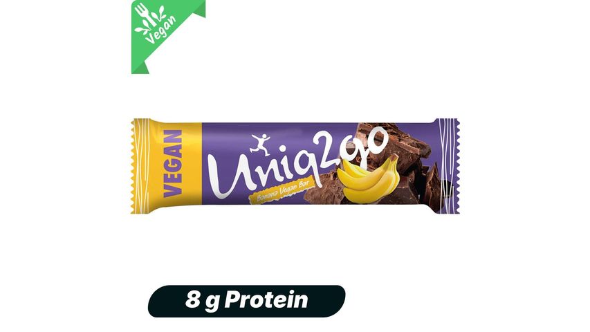 Uniq2go Muzlu ve Proteinli Vegan Bar 38 g