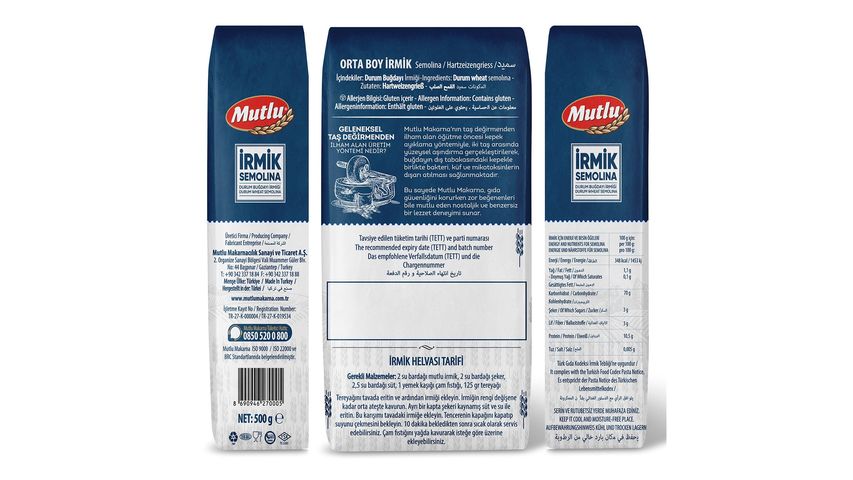 Mutlu İrmik 500 g
