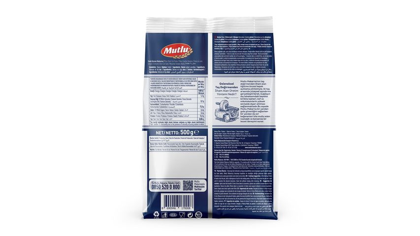 Mutlu Mantı Makarna 500 g