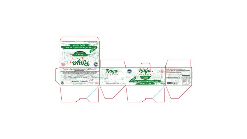Raya Organik Tam Yağlı Olgunlaştırılmış Beyaz Peynir 400 g