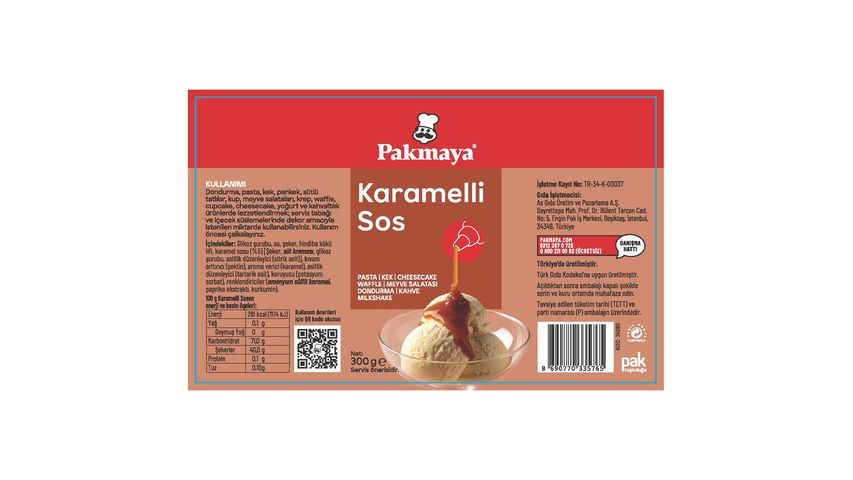Pakmaya Karamelli Sos 300 g