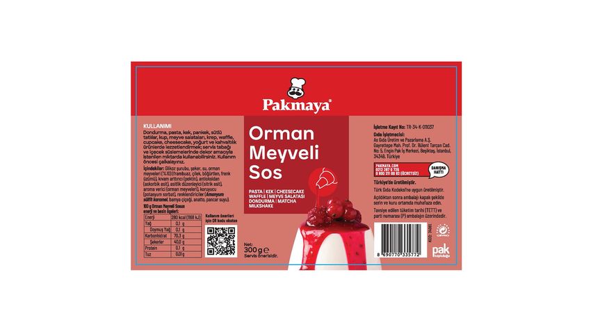 Pakmaya Orman Meyveli Sos 300 g