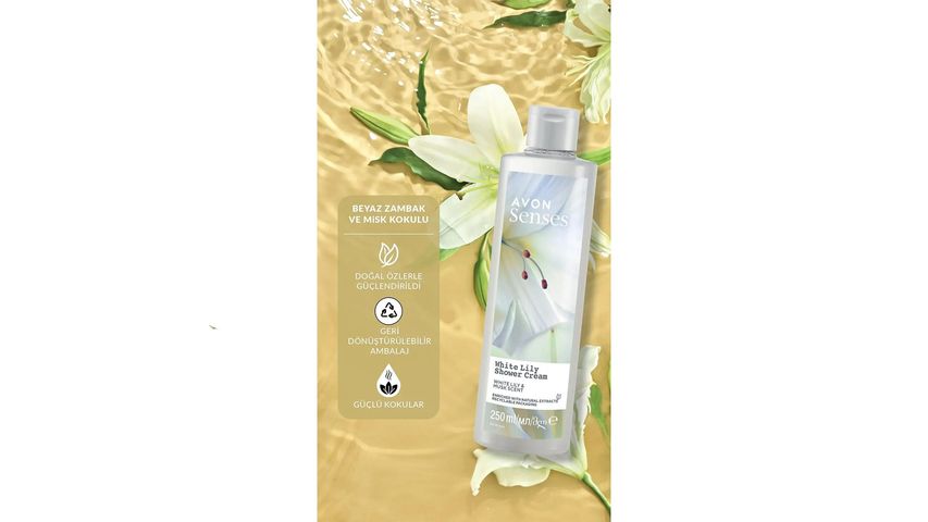 Avon Senses White Lily Beyaz Zambak Kokulu Duş Jeli 250 ml