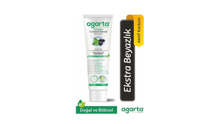 Agarta Aktif Karbonlu Doğal Diş Macunu 100 ml