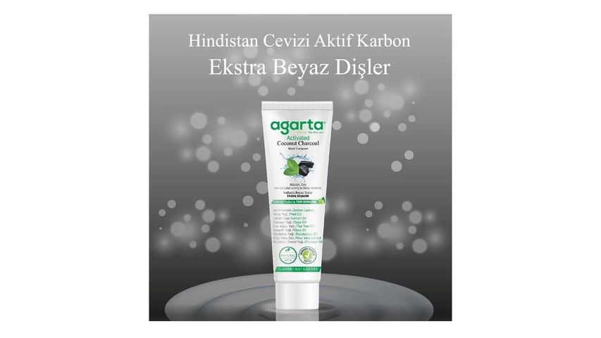 Agarta Aktif Karbonlu Doğal Diş Macunu 100 ml