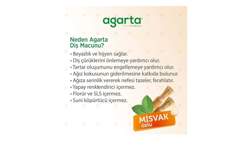 Agarta Misvak Özlü Doğal Diş Macunu 100 ml
