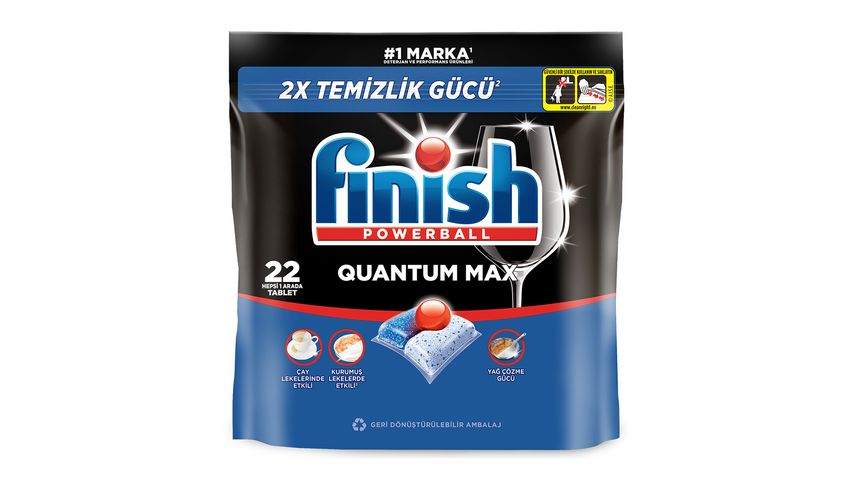 Finish Quantum Max Dishwasher Tablets, 22 Count