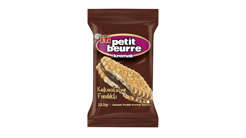 Eti Petit Beurre Kakaolu Fındık Kremalı Bisküvi 22.5 g