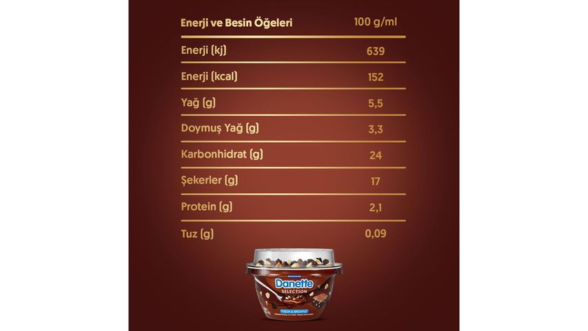 Danette Selection Fındık & Brownie 124 g