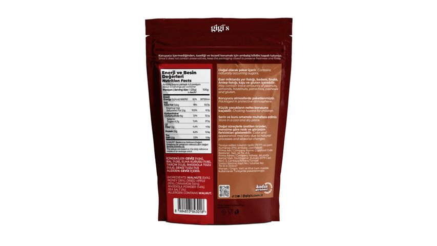 Gigis Mixed Nuts with Walnuts & Dried Apple 115 g