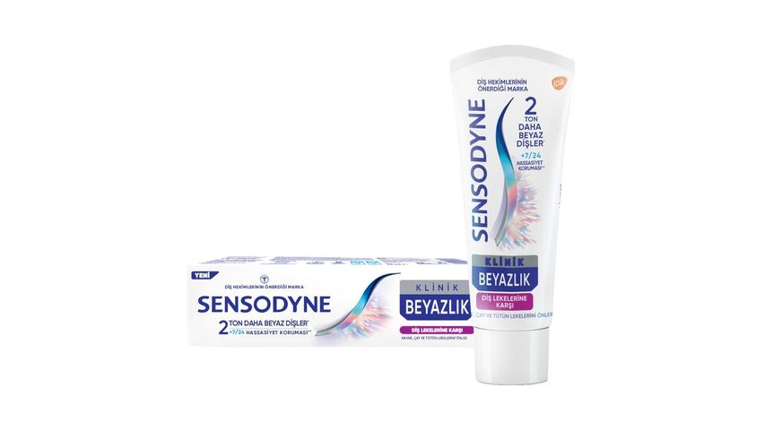 Sensodyne Klinik Beyazlık Çay, Kahve ve Tütün Lekelerine Karşı Diş Macunu 75 ml