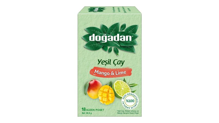 Doğadan Mango & Lime Green Tea 18-pack