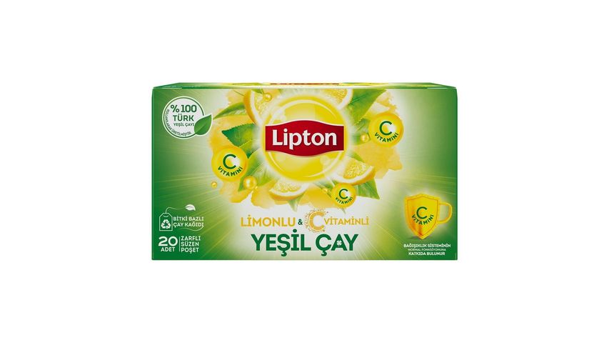 Lipton Limonlu & C Vitaminli Yeşil Çay 20'li