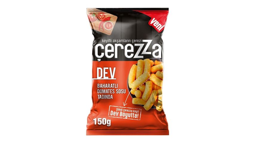 Çerezza Dev Baharatlı Domates Sosu Mısır Çerezi Parti Boy 150 g