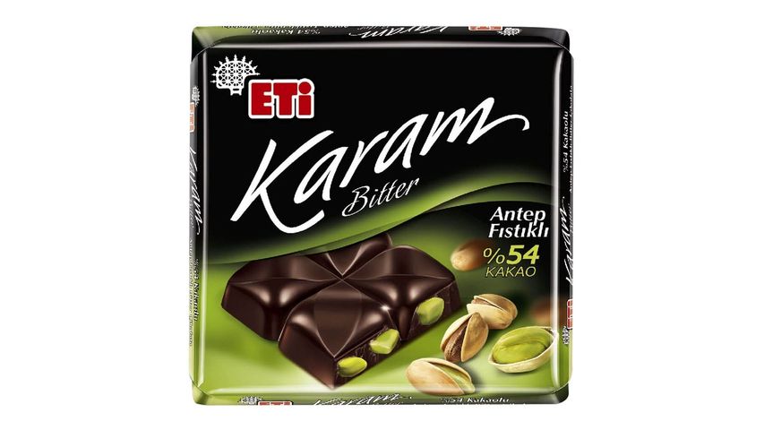 Eti Karam 54% Cocoa Pistachio Dark Chocolate 60 g