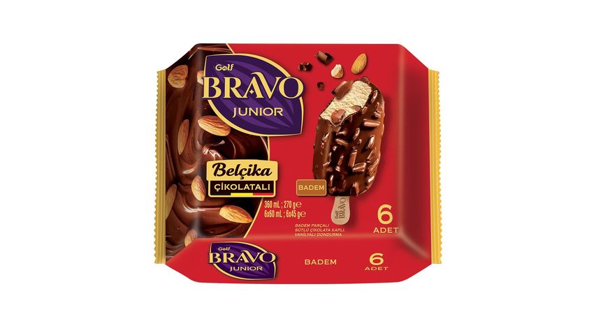 Golf Bravo Junior Badem 6'lı Paket 360 ml