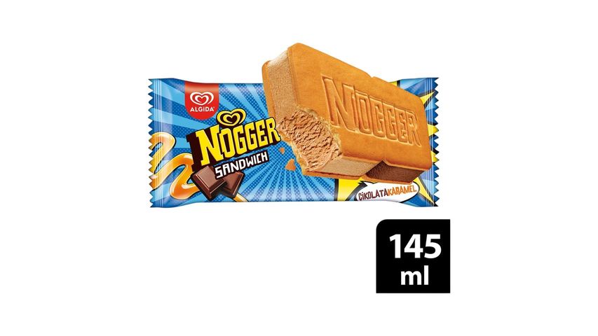 Algida Nogger Sandwich Chocolate Caramel 145 ml