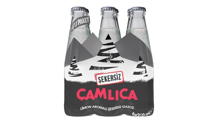 Çamlıca Sugar-Free Lemon Flavored Soda 6 x 200 ml