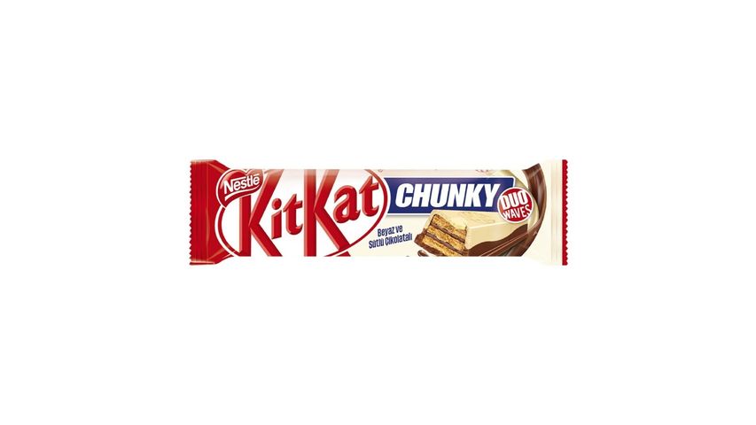 Nestle Kitkat Chunky Duo Beyaz Ve Sütlü Çikolatalı Gofret 38 g
