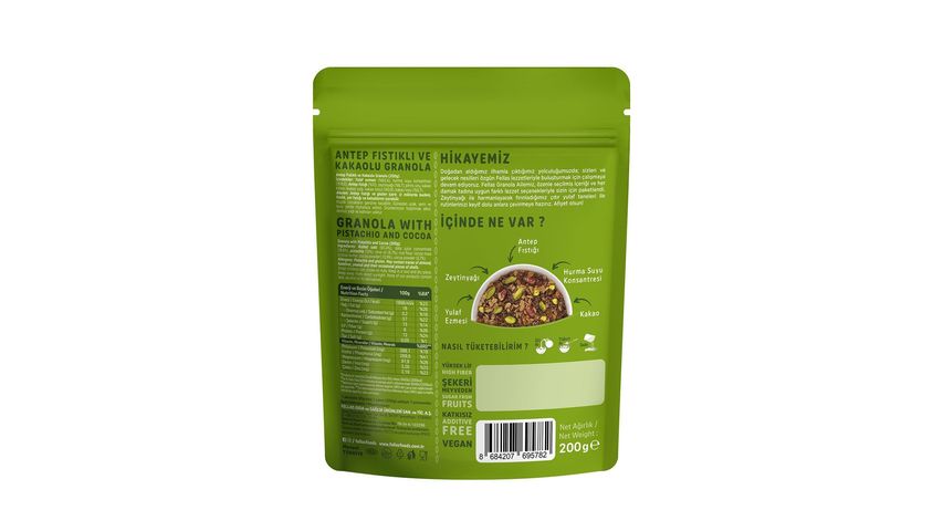 Fellas Antep Fıstığı & Kakao Granola 200 g