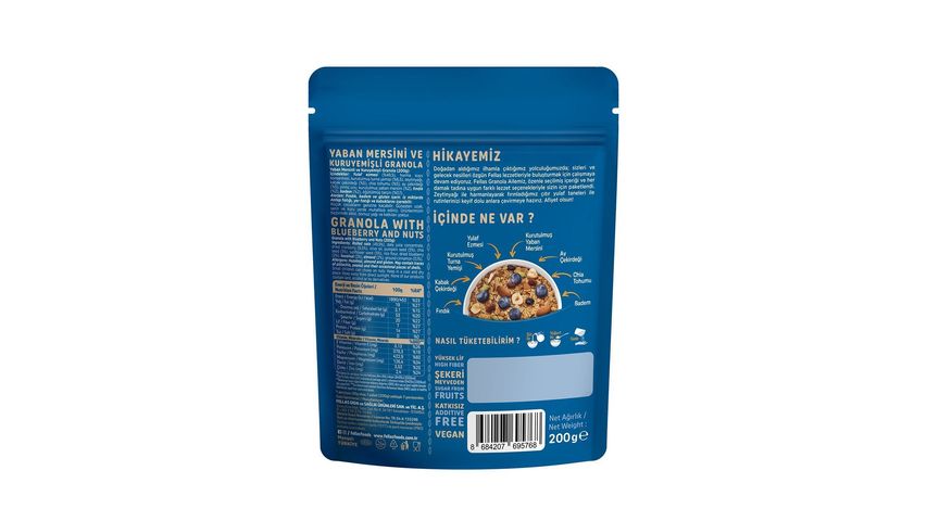 Fellas Yaban Mersini & Kuruyemiş Granola 200 g