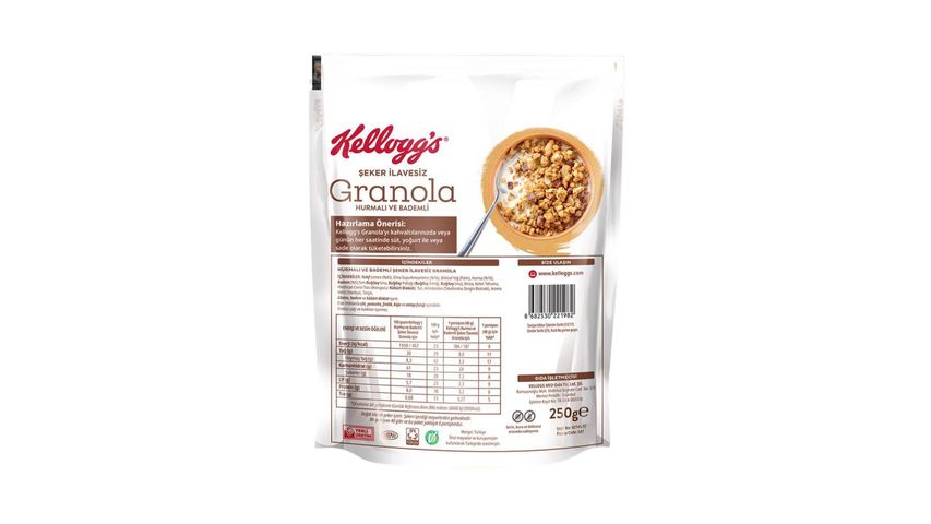 Kelloggs Kellogg's Sugar-Free Date & Almond Granola 250g
