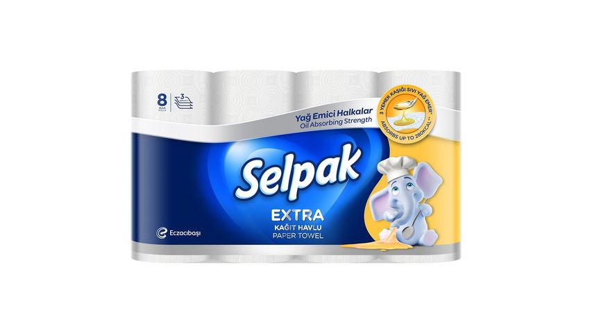 Selpak® Extra Yağ Emici Havlu - 8 Adet