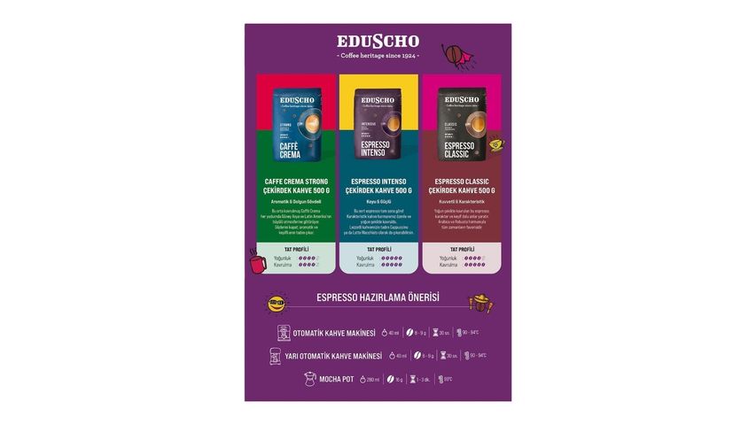 Eduscho Caffe Crema Strong Çekirdek Kahve 500 g