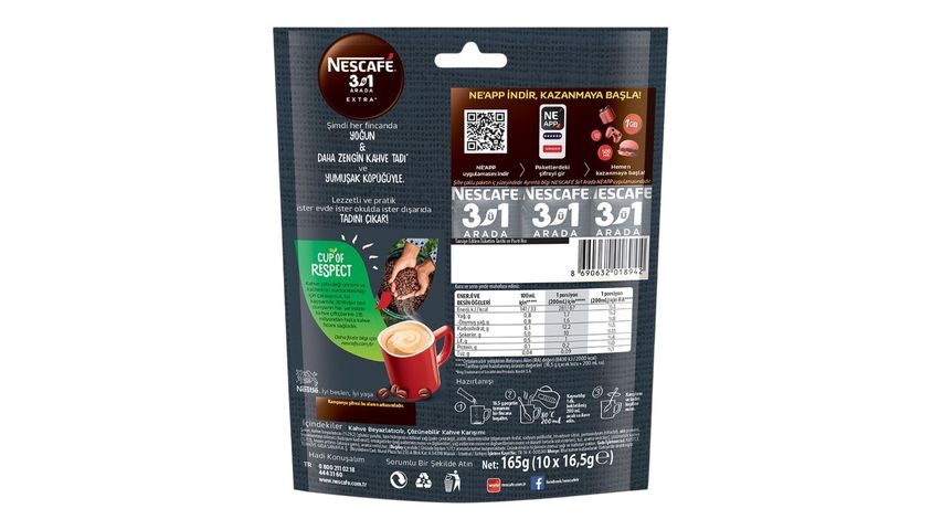 Nescafe 3in1 Extra Instant Coffee 10 x 16.5 g