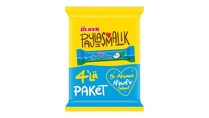 Ülker Cocostar Coconut Chocolate 4-pack 100 g
