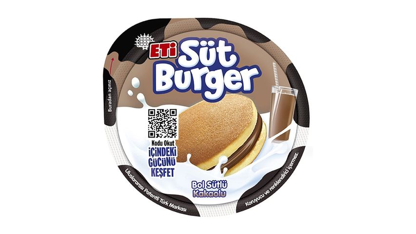 Eti Milk Burger Honey Cake with Milk Cocoa Cream Filling 35 g
