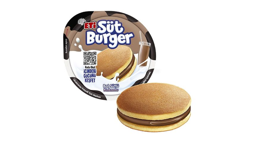 Eti Milk Burger Honey Cake with Milk Cocoa Cream Filling 35 g