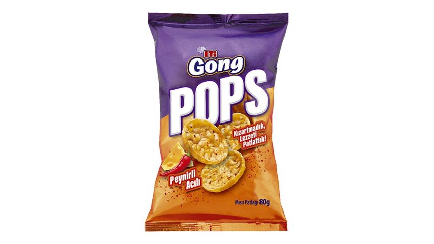 Eti Gong Pops Peynirli Acılı Mısır Patlağı 80 g